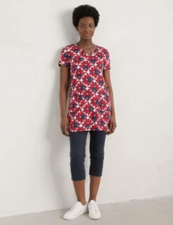 Organic Cotton Floral V-Neck Tunic