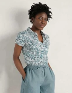 Organic Cotton Printed Collared Shirt -Marks and Spencer Shop MS 10 T83 8900T XT X EC 1