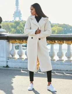 Borg Teddy Double Breasted Longline Coat 8 Borg Teddy Double Breasted Longline Coat -Marks and Spencer Shop MS 10 T83 9312S K0 X EC 2