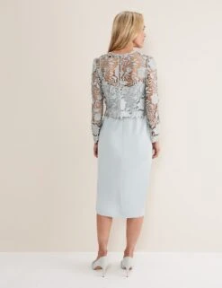 Embroidered Round Neck Midaxi Column Dress -Marks and Spencer Shop MS 10 T83 9768S J0 X EC 3