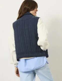 Modal Quilted High Neck Gilet -Marks and Spencer Shop Modal Quilted High Neck Gilet 3