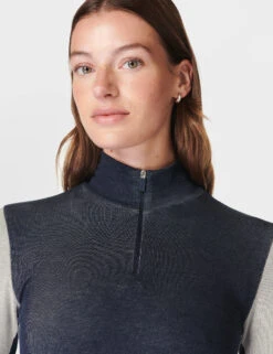 Sweaty Betty Modal Rich Chevron Half Zip Base Layer Top -Marks and Spencer Shop Modal Rich Chevron Half Zip Base Layer Top 3