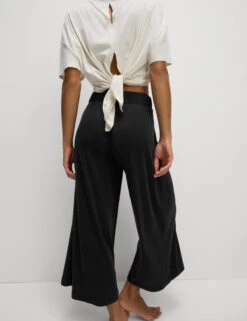Modal Rich Ribbed Relaxed Culottes -Marks and Spencer Shop Modal Rich Ribbed Relaxed Culottes 2