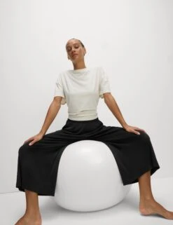 Modal Rich Ribbed Relaxed Culottes