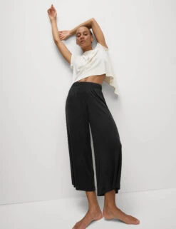 Modal Rich Ribbed Relaxed Culottes -Marks and Spencer Shop Modal Rich Ribbed Relaxed Culottes 4