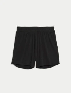 Modal Rich Ribbed Relaxed High Waisted Yoga Shorts -Marks and Spencer Shop Modal Rich Ribbed Relaxed High Waisted Yoga Shorts 1