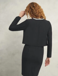 Monochrome Cropped Jacket -Marks and Spencer Shop Monochrome Cropped Jacket 3