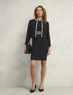 Monochrome Cropped Jacket -Marks and Spencer Shop Monochrome Cropped Jacket 6