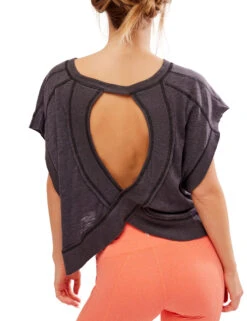 My Time Cotton Rich Open Back T-Shirt -Marks and Spencer Shop My Time Cotton Rich Open Back T Shirt 3