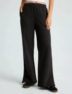 Beyond Yoga Open Ended Cotton Rich Wide Leg Joggers