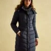 Joules Padded Hooded High Neck Longline Coat -Marks and Spencer Shop Padded Hooded High Neck Longline Coat