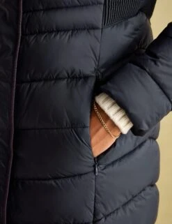 Joules Padded Hooded High Neck Longline Coat -Marks and Spencer Shop Padded Hooded High Neck Longline Coat 6