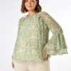 Paisley Round Neck Frill Detail Blouse 1 Paisley Round Neck Frill Detail Blouse -Marks and Spencer Shop Paisley Round Neck Frill Detail Blouse