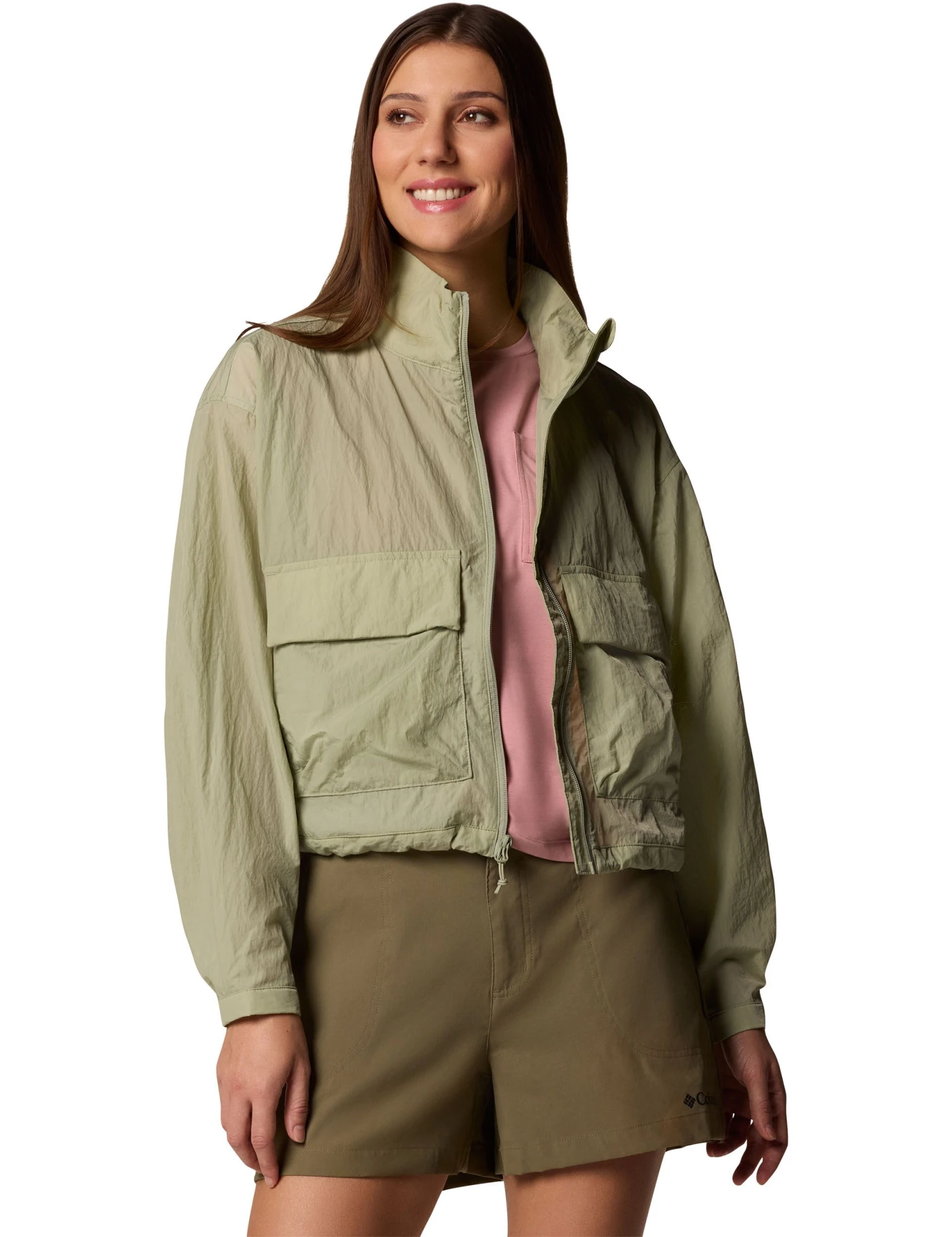 Columbia Paracutie™ Zip Up Cropped Windbreaker Jacket 4 Columbia Paracutie™ Zip Up Cropped Windbreaker Jacket - Image 2
