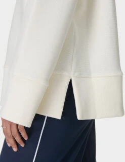 Sweaty Betty Peaceful Cotton Blend Ribbed Sweatshirt -Marks and Spencer Shop Peaceful Cotton Blend Ribbed Sweatshirt 5