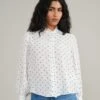 Polka Dot High Neck Blouse -Marks and Spencer Shop Polka Dot High Neck Blouse