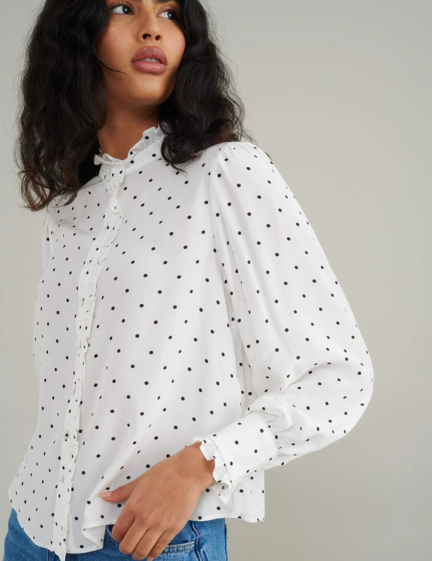 Polka Dot High Neck Blouse 5 Polka Dot High Neck Blouse - Image 3