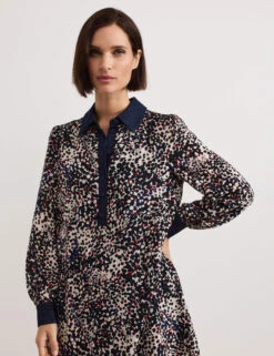 Printed Collared Mini Swing Dress -Marks and Spencer Shop Printed Collared Mini Swing Dress 5
