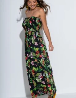 Pour Moi Printed Maxi Shirred Beach Dress -Marks and Spencer Shop Printed Maxi Shirred Beach Dress 2