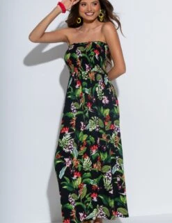 Pour Moi Printed Maxi Shirred Beach Dress -Marks and Spencer Shop Printed Maxi Shirred Beach Dress 4