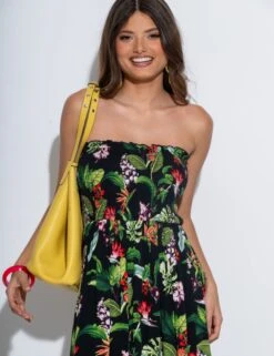 Pour Moi Printed Maxi Shirred Beach Dress -Marks and Spencer Shop Printed Maxi Shirred Beach Dress 5