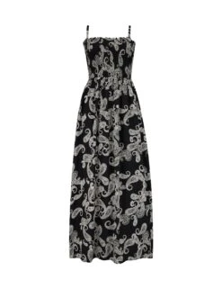 Pour Moi Printed Shirred Maxi Beach Dress -Marks and Spencer Shop Printed Shirred Maxi Beach Dress 1