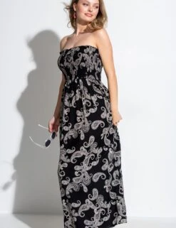 Pour Moi Printed Shirred Maxi Beach Dress -Marks and Spencer Shop Printed Shirred Maxi Beach Dress 3