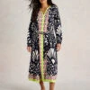 WHITE STUFF Printed V-Neck Midi Kaftan Dress -Marks and Spencer Shop Printed V Neck Midi Kaftan Dress