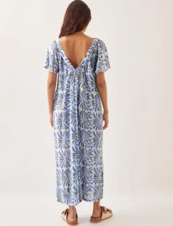 MONSOON Printed V-Neck Wide Leg Jumpsuit -Marks and Spencer Shop Printed V Neck Wide Leg Jumpsuit 3