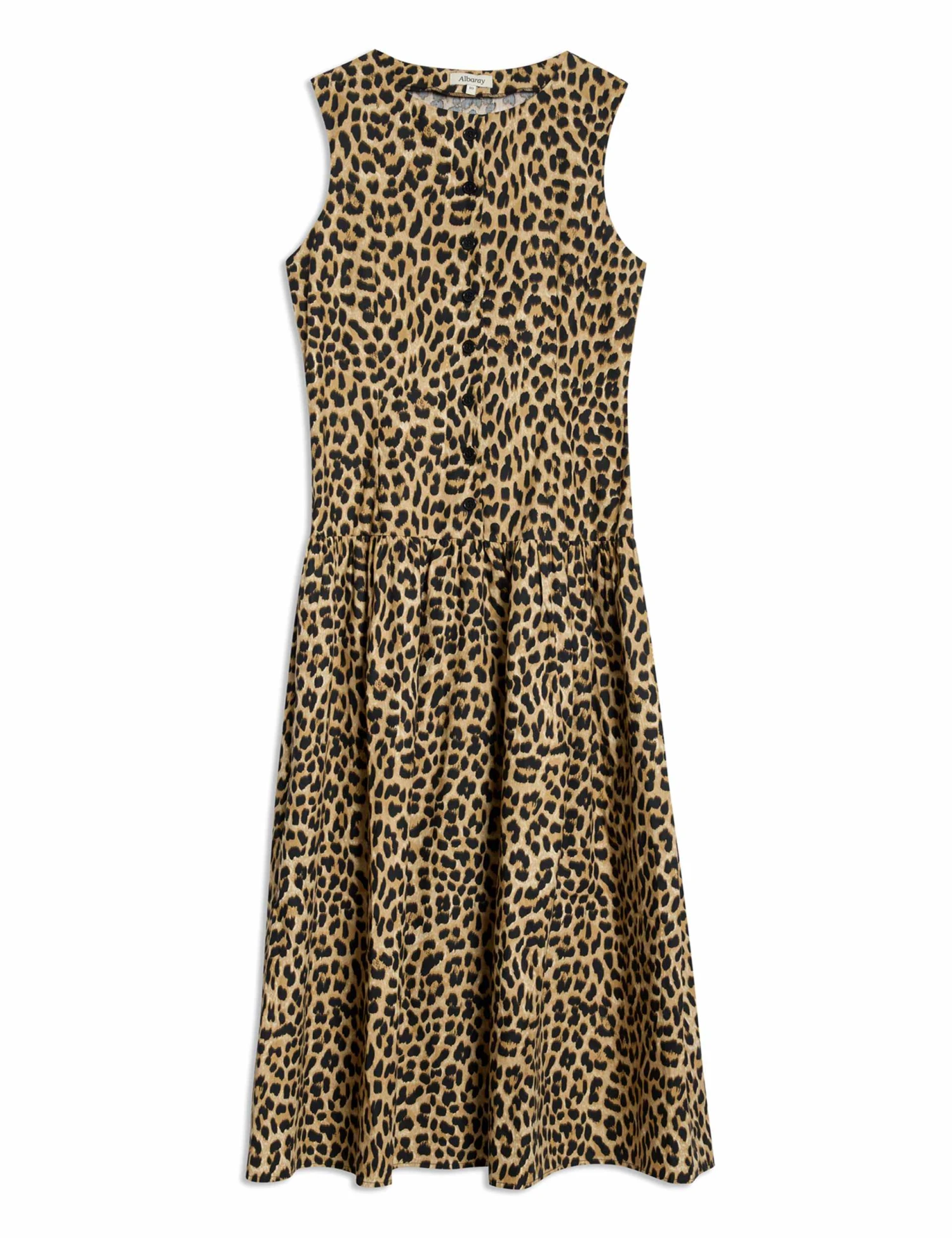 Pure Cotton Animal Print Midi Waistcoat Dress 4 Pure Cotton Animal Print Midi Waistcoat Dress - Image 2
