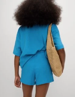 Pure Cotton Beach Shorts -Marks and Spencer Shop Pure Cotton Beach Shorts 2