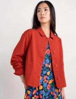 Pure Cotton Collared Jacket -Marks and Spencer Shop Pure Cotton Collared Jacket 2