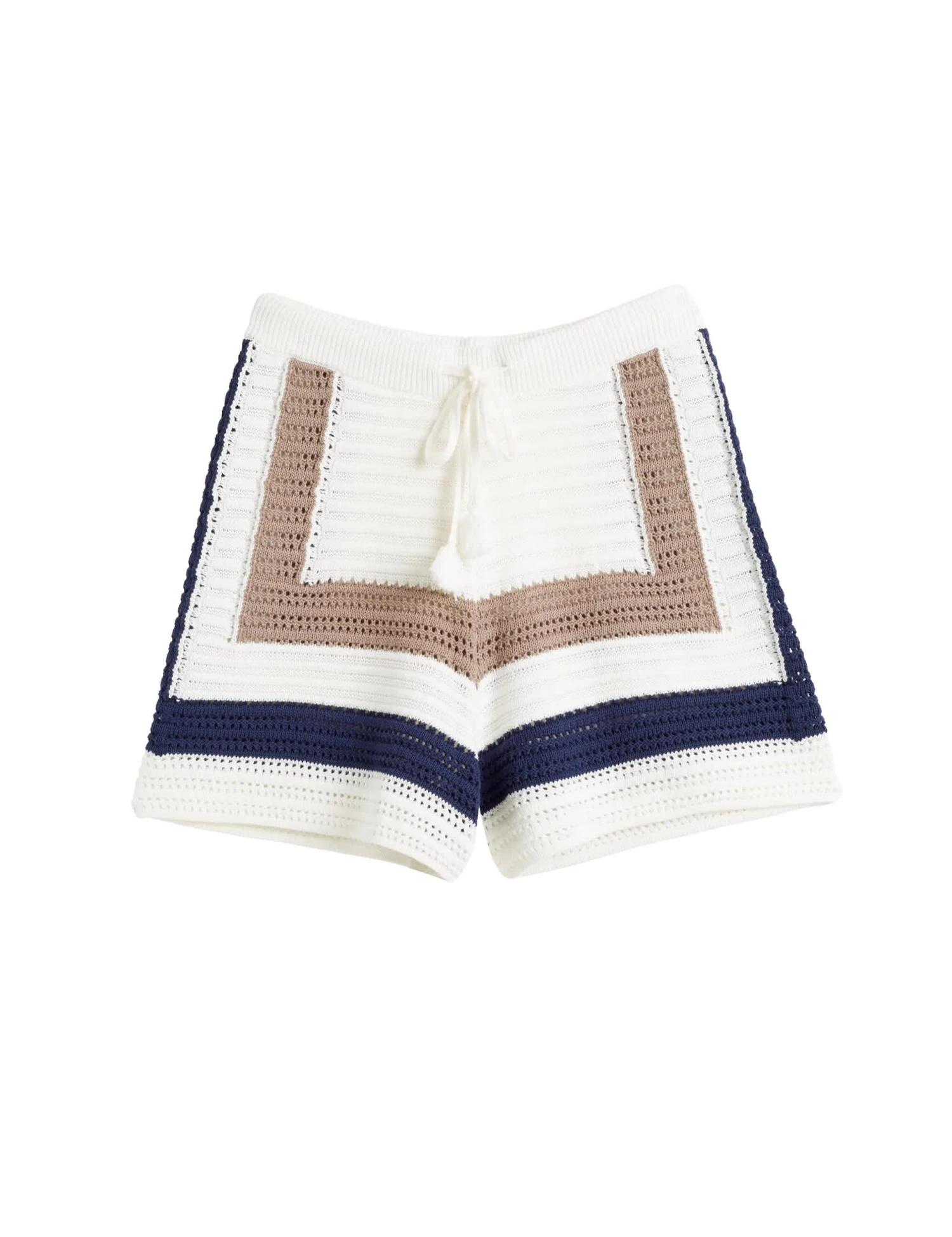 CHINTI & PARKER Pure Cotton Colour Block Knitted Shorts 4 CHINTI & PARKER Pure Cotton Colour Block Knitted Shorts - Image 2