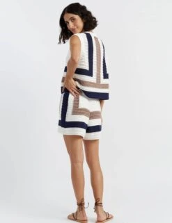 CHINTI & PARKER Pure Cotton Colour Block Knitted Shorts 10 CHINTI & PARKER Pure Cotton Colour Block Knitted Shorts -Marks and Spencer Shop Pure Cotton Colour Block Knitted Shorts 2