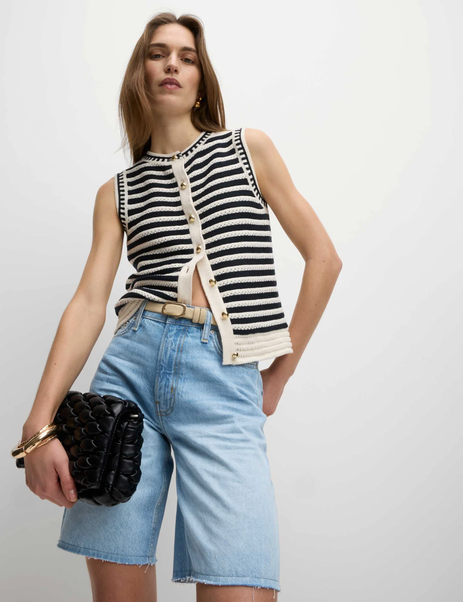 Pure Cotton Denim Bermuda Shorts 3 Pure Cotton Denim Bermuda Shorts