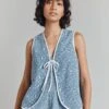 Ghost Pure Cotton Embroidered Collarless Waistcoat