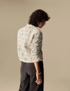 Pure Cotton Embroidered Quilted Jacket 19 Pure Cotton Embroidered Quilted Jacket -Marks and Spencer Shop Pure Cotton Embroidered Quilted Jacket 4