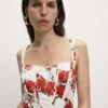 Pure Cotton Floral Corset Midi Skater Dress -Marks and Spencer Shop Pure Cotton Floral Corset Midi Skater Dress