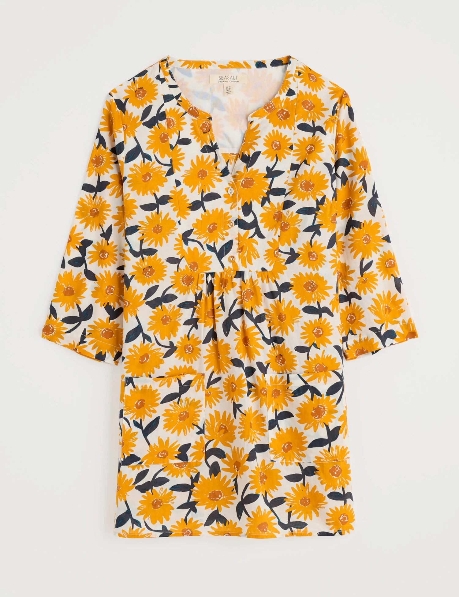 Pure Cotton Floral Notch Neck Tunic 4 Pure Cotton Floral Notch Neck Tunic - Image 2