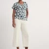 Pure Cotton Floral V-Neck Top -Marks and Spencer Shop Pure Cotton Floral V Neck Top