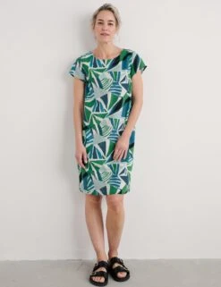 Pure Cotton Geometric Shift Dress