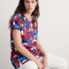 Pure Cotton Geometric Tunic 2 Pure Cotton Geometric Tunic -Marks and Spencer Shop Pure Cotton Geometric Tunic