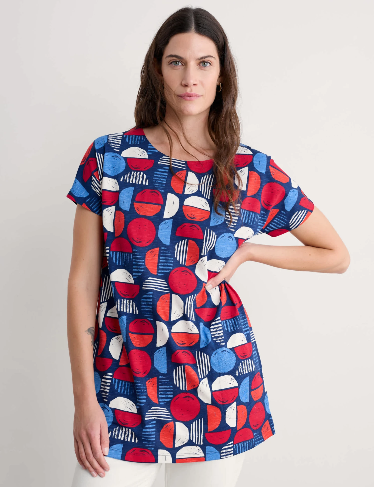 Pure Cotton Geometric Tunic 5 Pure Cotton Geometric Tunic - Image 3