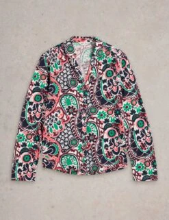 WHITE STUFF Pure Cotton Jersey Printed Shirt -Marks and Spencer Shop Pure Cotton Jersey Printed Shirt 1