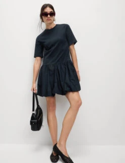 Pure Cotton Mini Drop Waist Dress -Marks and Spencer Shop Pure Cotton Mini Drop Waist Dress 2