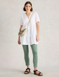 WHITE STUFF Pure Cotton Notch Neck Tunic -Marks and Spencer Shop Pure Cotton Notch Neck Tunic 2