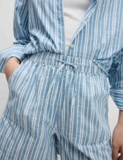 Pure Cotton Printed High Waisted Shorts -Marks and Spencer Shop Pure Cotton Printed High Waisted Shorts 4