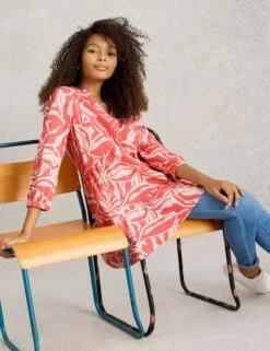 WHITE STUFF Pure Cotton Printed Tunic