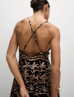 Pure Cotton Printed V-Neck Beach Dress -Marks and Spencer Shop Pure Cotton Printed V Neck Beach Dress 3