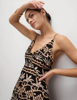 Pure Cotton Printed V-Neck Beach Dress -Marks and Spencer Shop Pure Cotton Printed V Neck Beach Dress 5